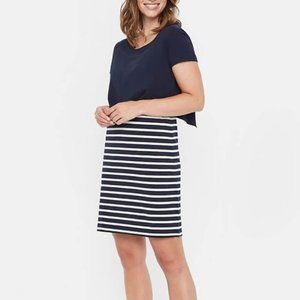 Mama Licious Striped Short Sleeve Maternity Dress, Women's Size XS - Blue/White